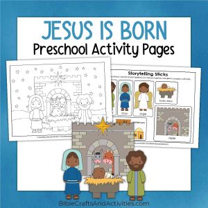 jesus is born preschool activity pages