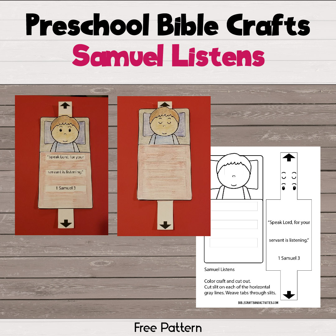 paper craft template for Samuel Listens to God