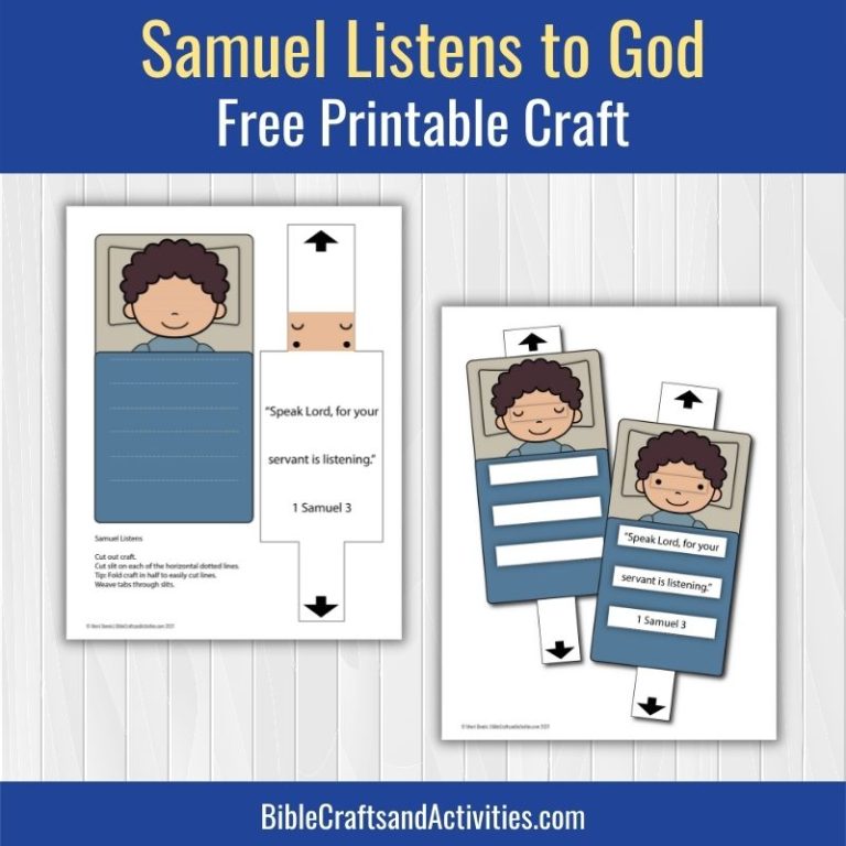 Samuel Listens to God Craft Bible Crafts Shop