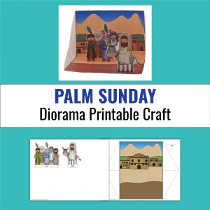 example of palm sunday diorama paper craft