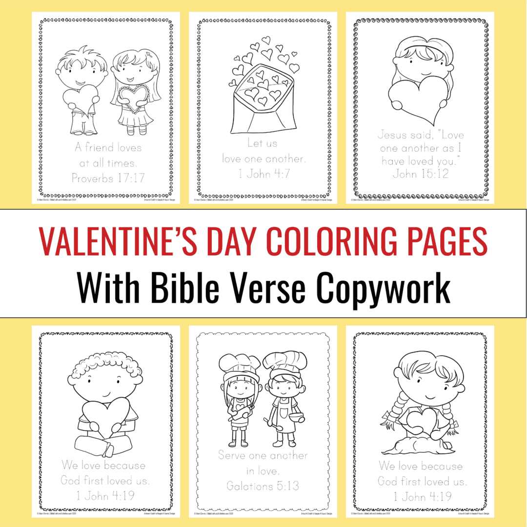 Valentine's Day Coloring Pages - Bible Crafts Shop