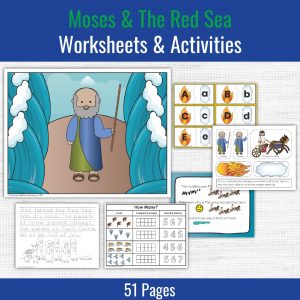 preschool printables for moses and the red sea