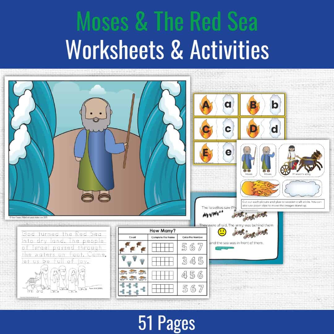 Moses and the Red Sea Preschool Bible Activities Bible Crafts Shop