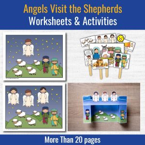 angels visit the shepherds preschool lesson pages and crafts
