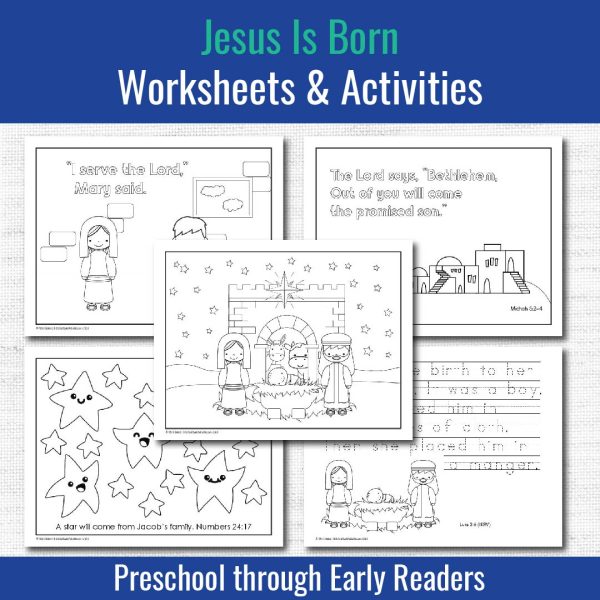 jesus is born preschool activity pages
