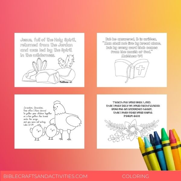 samples of easter story coloring pages