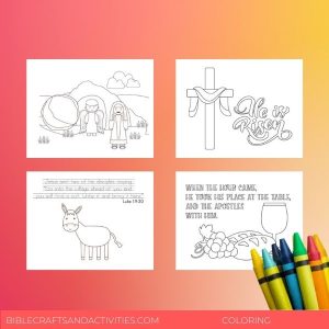 samples of easter story coloring pages
