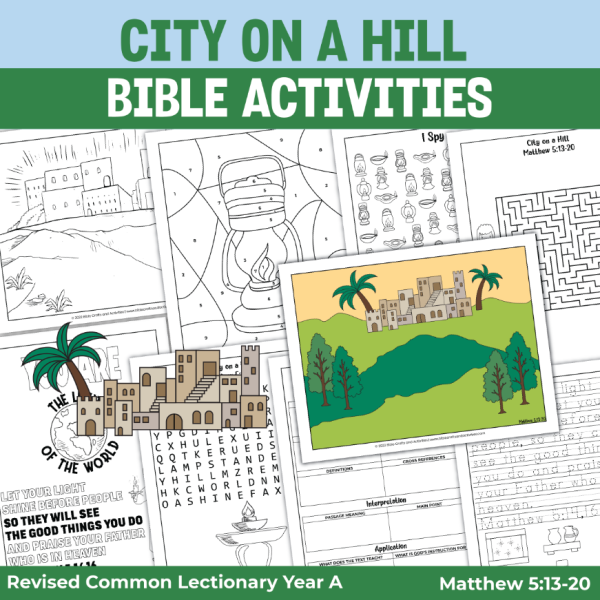 activity pages for city on a hill Matthew 5:13-20