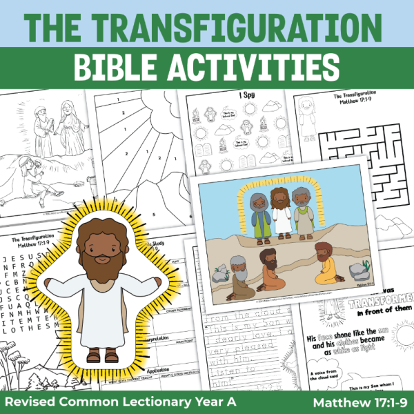 activity pages for the transfiguration Matthew 17:1-9
