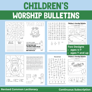 children's worship bulletins sample images