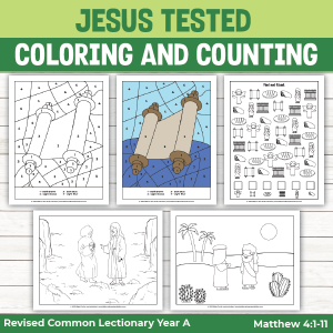 Jesus Tested in the Wilderness Activity Pages - Bible Crafts Shop