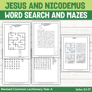 Jesus and Nicodemus Activity Pages - Bible Crafts Shop