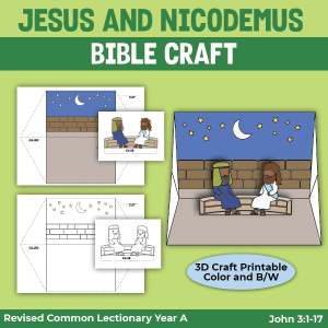 printable craft for Jesus and Nicodemus