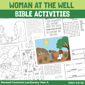 activity pages for the story of the woman at the well