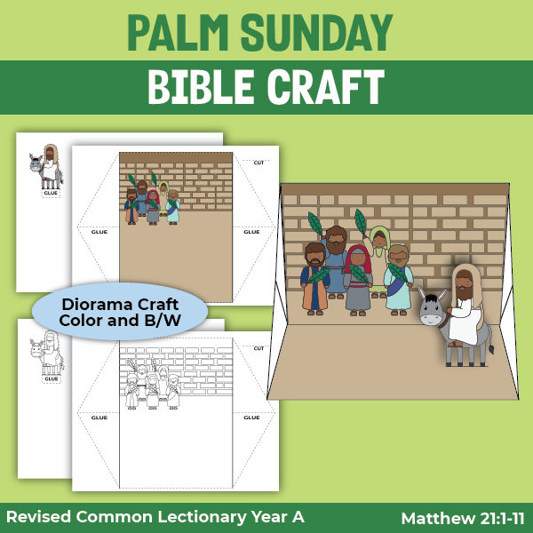 diorama bible craft for palm sunday lesson