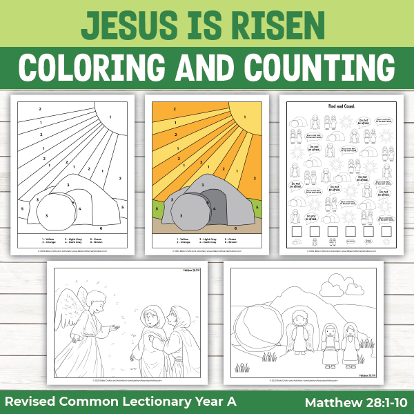 coloring pages for Easter Sunday - Jesus is Risen