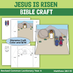diorama craft for Easter Sunday - Jesus is Risen