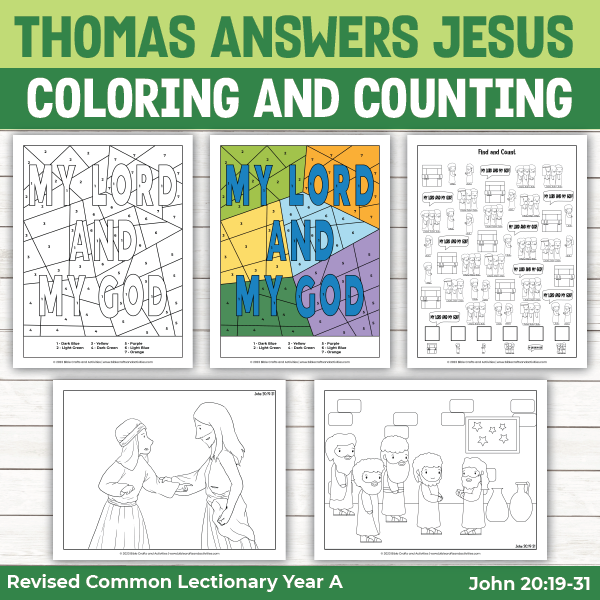 coloring pages for Thomas Answers Jesus