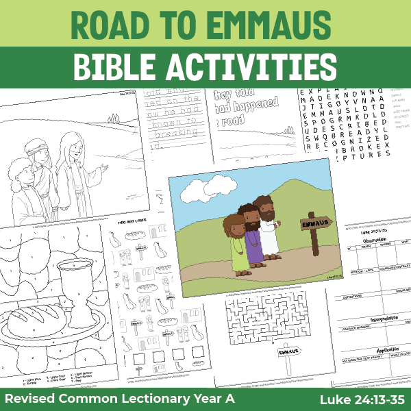 activity pages for story of road to emmaus
