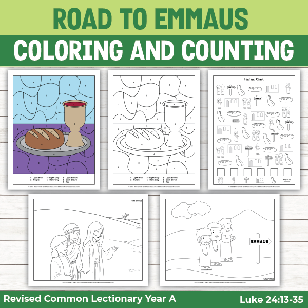 coloring pages for story of road to emmaus
