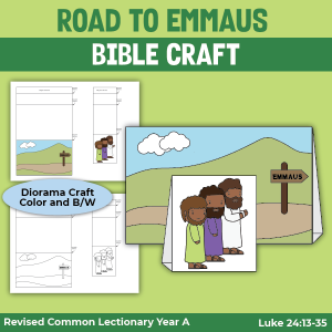 diorama craft for the story of Road to Emmaus