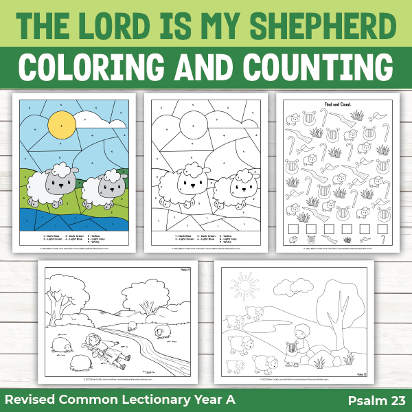 coloring pages for Psalm 23 - The Lord Is my Shepherd