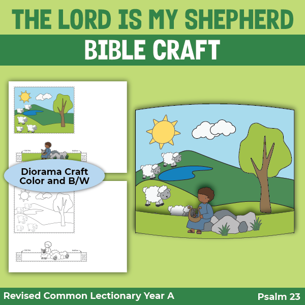 Diorama craft for Psalm 23 - The Lord is My Shepherd