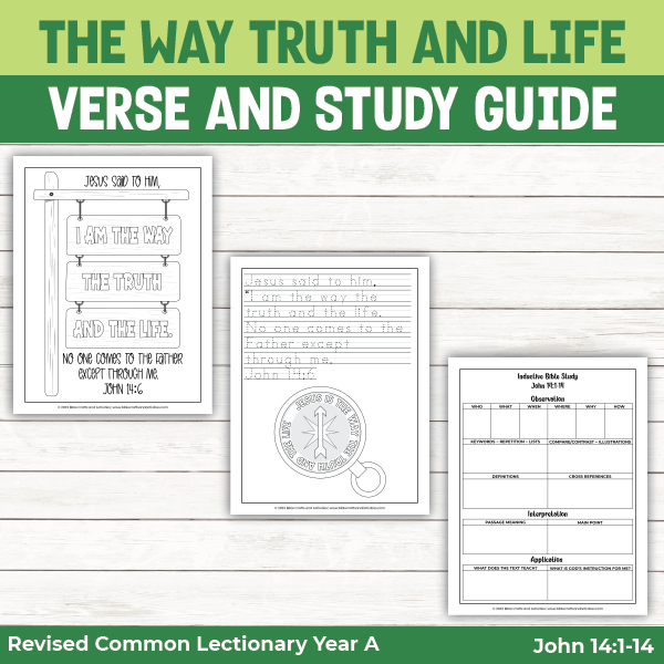 the way truth and life bible verse copywork