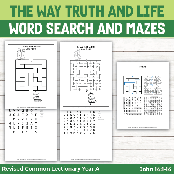 the way truth and life word search and mazes