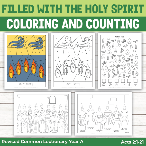 the story of pentecost coloring pages