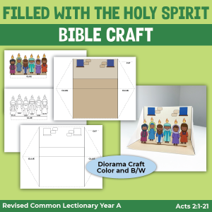 printable diorama craft for the story of pentecost