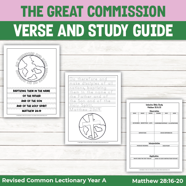 activity pages for The Great Commission