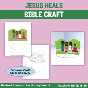printable craft for Jesus heals the suffering woman