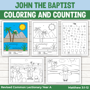 John the Baptist Prepares the Way Activity Pages - Bible Crafts Shop