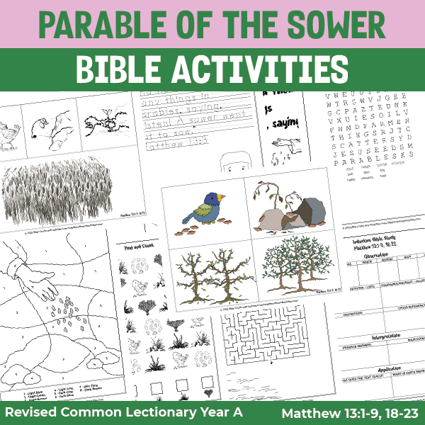 activity pages for parable of the sower