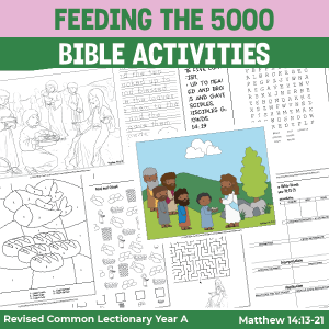 activity pages for the miracle of jesus feeding the 5000