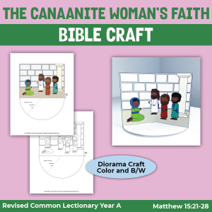 bible story craft for the story of the canaanite woman's faith