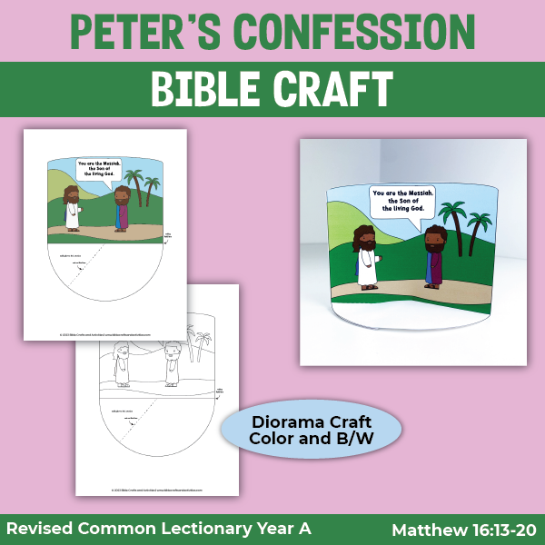 bible story craft for the story of peter's confession