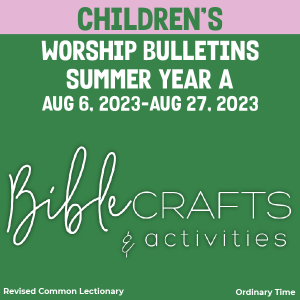 children's worship bulletins for august 2023