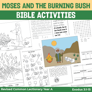 moses and the burning bush activity pages