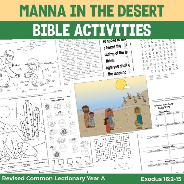 activity pages for Manna in the Desert