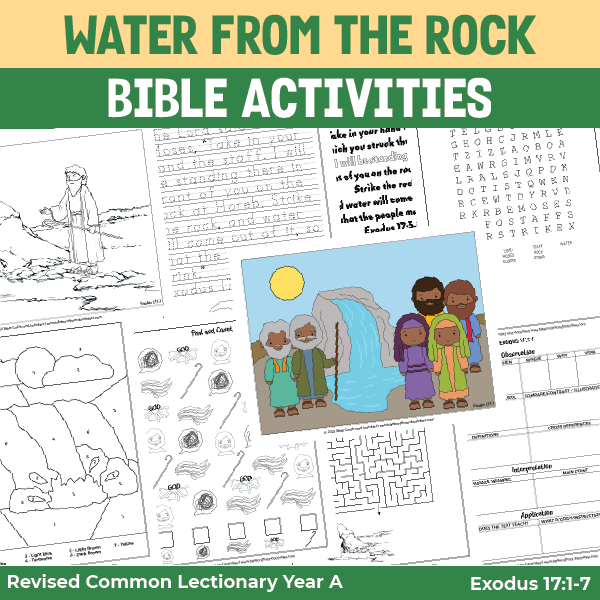 activity pages for water from the rock