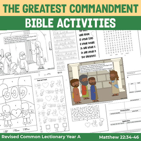 activity pages for the greatest commandment