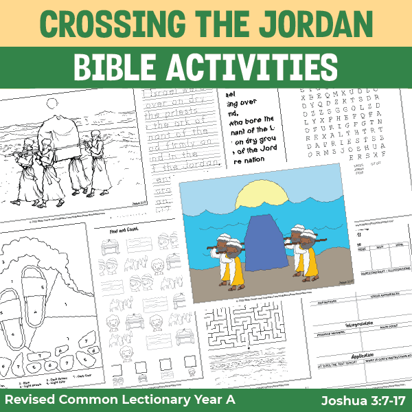 activity pages for crossing the jordan
