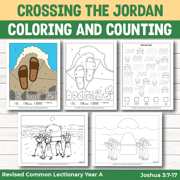 activity pages for crossing the jordan - coloring pages