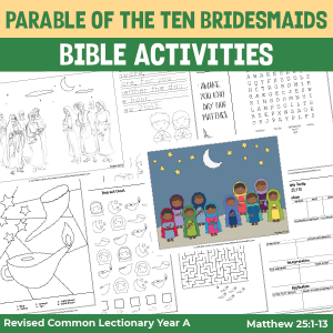 activity pages for parable of the ten bridesmaids