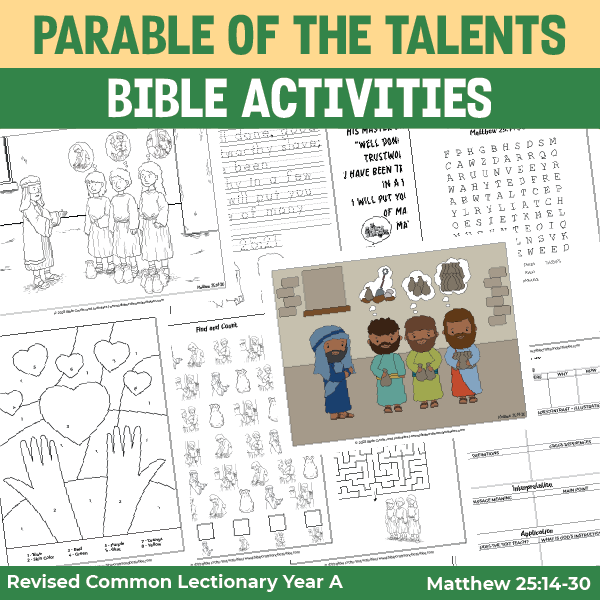 activity pages for parable of the talents