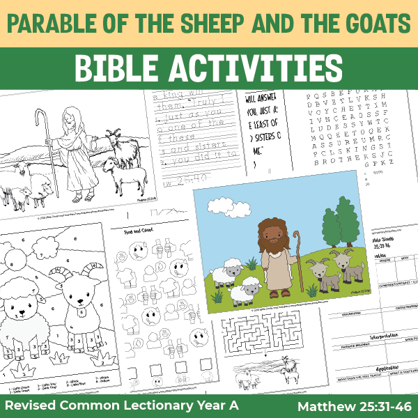 activity pages for parable of the sheep and the goats