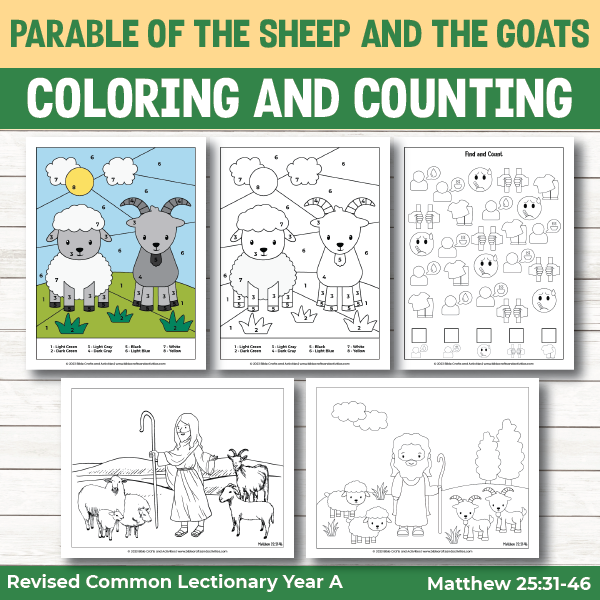 activity pages for parable of the sheep and the goats - coloring pages