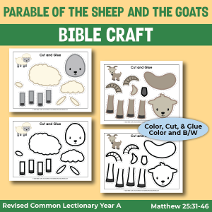 craft for the parable of the sheep and the goats